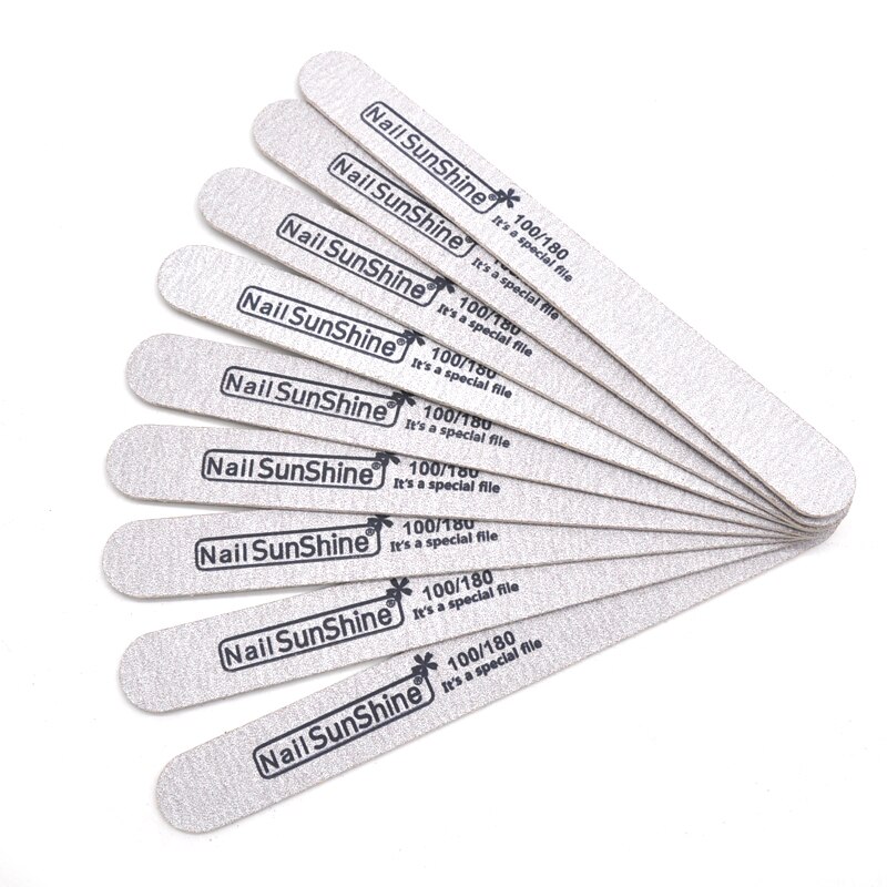 Arquivo de unha profissional 100/180/240/320 lixa arquivo de lixa de lixa arquivo de polimento unhas moagem equipamento manicure arquivo: 100-180(10pcs)