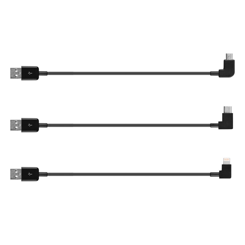 Handheld Gimbal Stabilizer Charging Cable For DJI OSMO Mobile 2 3 4 31CM USB Elbow Charger Date Cable Connect Wire Accessories