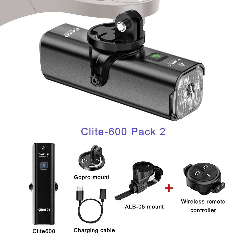 TOWILD 1200LM Bike Light Front Lamp USB Rechargeable LED 21700 4000mAh Bicycle Light Waterproof Headlight Bike Accessories: CL600 pack 2