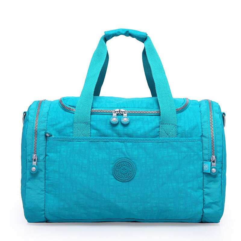 Delle Donne di modo Borse Da Viaggio Grande Capacità del Bagagliaio Impermeabile Duffle Bag Casual Borsoni Grande Week-End Viaggio Turistico Borsa: lake blue