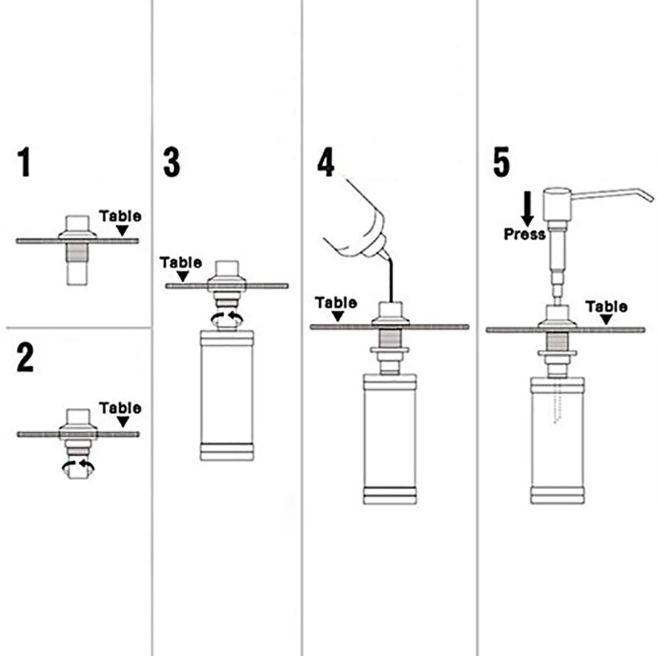 500ML Kitchen Sink Soap Dispenser Pump Hand Dispenser Detergent Liquid Soap Lotion Dispensers Stainless Steel Head Pump Bottle