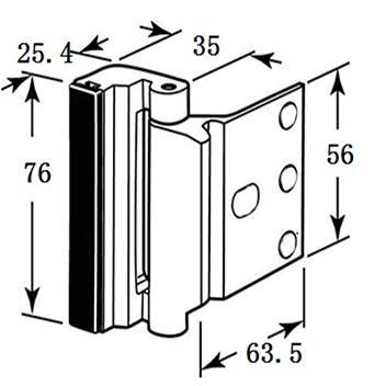 Aluminium Alloy U Door Reinforcement Lock Security Door Lock Home Child Proof Door Stopper