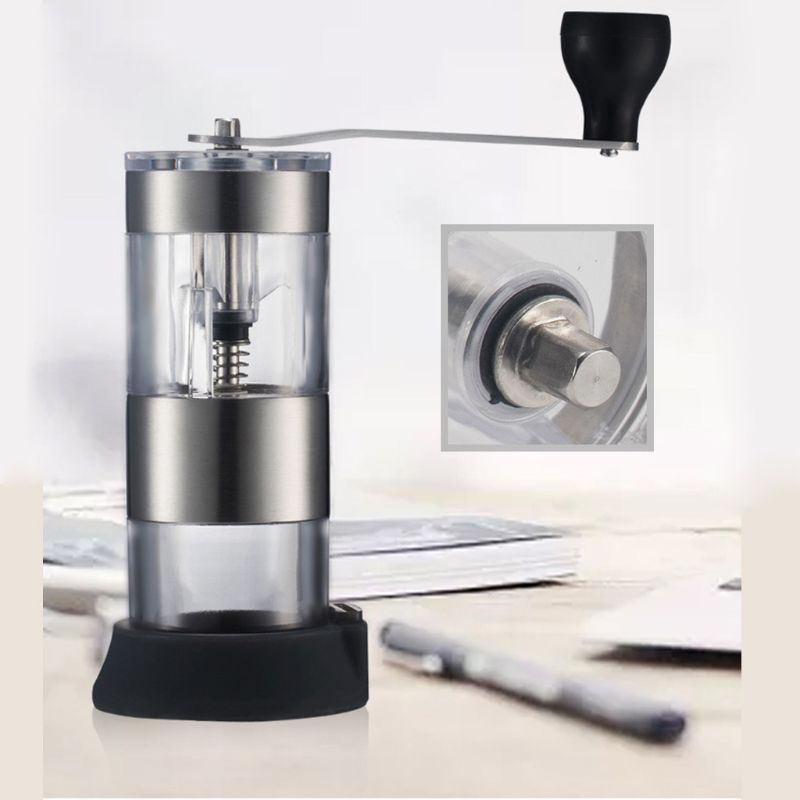 Draagbare Koffiemolen Wasbaar Handmatige Koffie Slijpmachine Hand Crank Mill Voor Home Office Gebruik