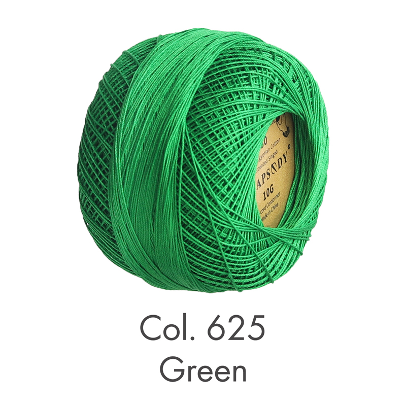 Rhapsody-hilo de algodón perlado Premium, tamaño 80, 184yd, 10 gramos cada bola para todo tipo de tejer, ganchillo y tatuajes