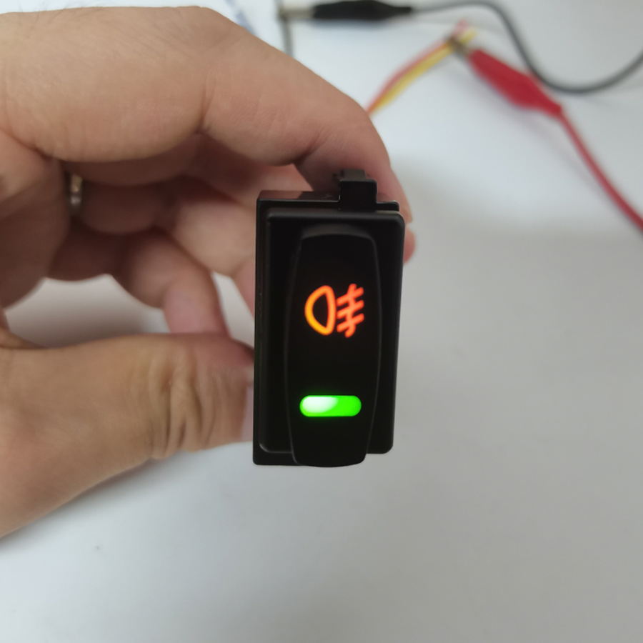 NHAUTP 1 Uds. Botón de interruptor de luces antiniebla LED para coche para Renault Laguna II Megane Scenic Twingo Espace IV Master Trafic naranja + verde 12V: Default Title