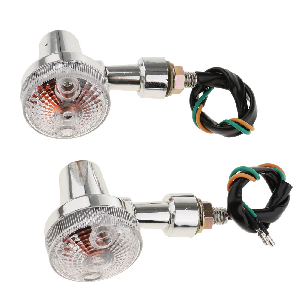 12V Motorfiets Richtingaanwijzer Richting Lampje Lamp Universele Voor Yamaha Honda Suzuki Ktm Etc Motorfiets Accessoires: Silver Clear