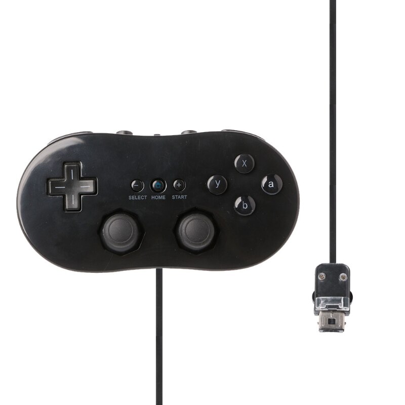 Classic First Gen Wired Game Controller Gaming Remote Pro Gamepad For Nintendo Wii: Black