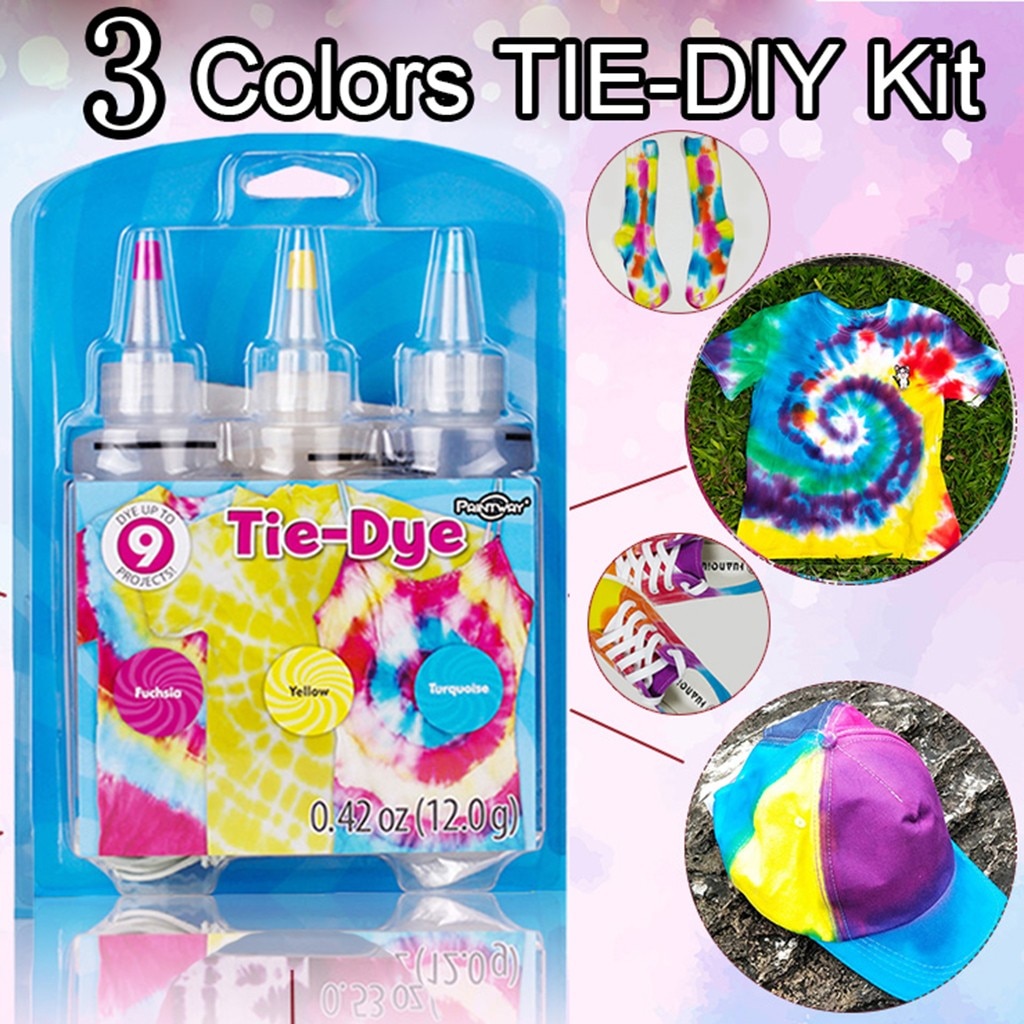 Juego de tinte de corbata para ropa DIY, juego de tinte de un Solo paso, Kits DIY para tela textil, ropa de arte para proyectos de Solo, pintura de tintes #5