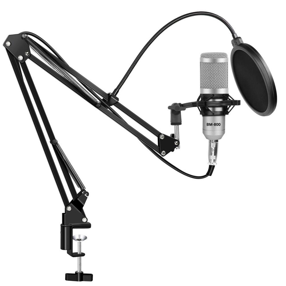 Microfoon Stand Filter Voor BM800 Houder Studio Professionele 360 Graden Stand Voor Microfoon Clip Met Montage Voorruit Masker