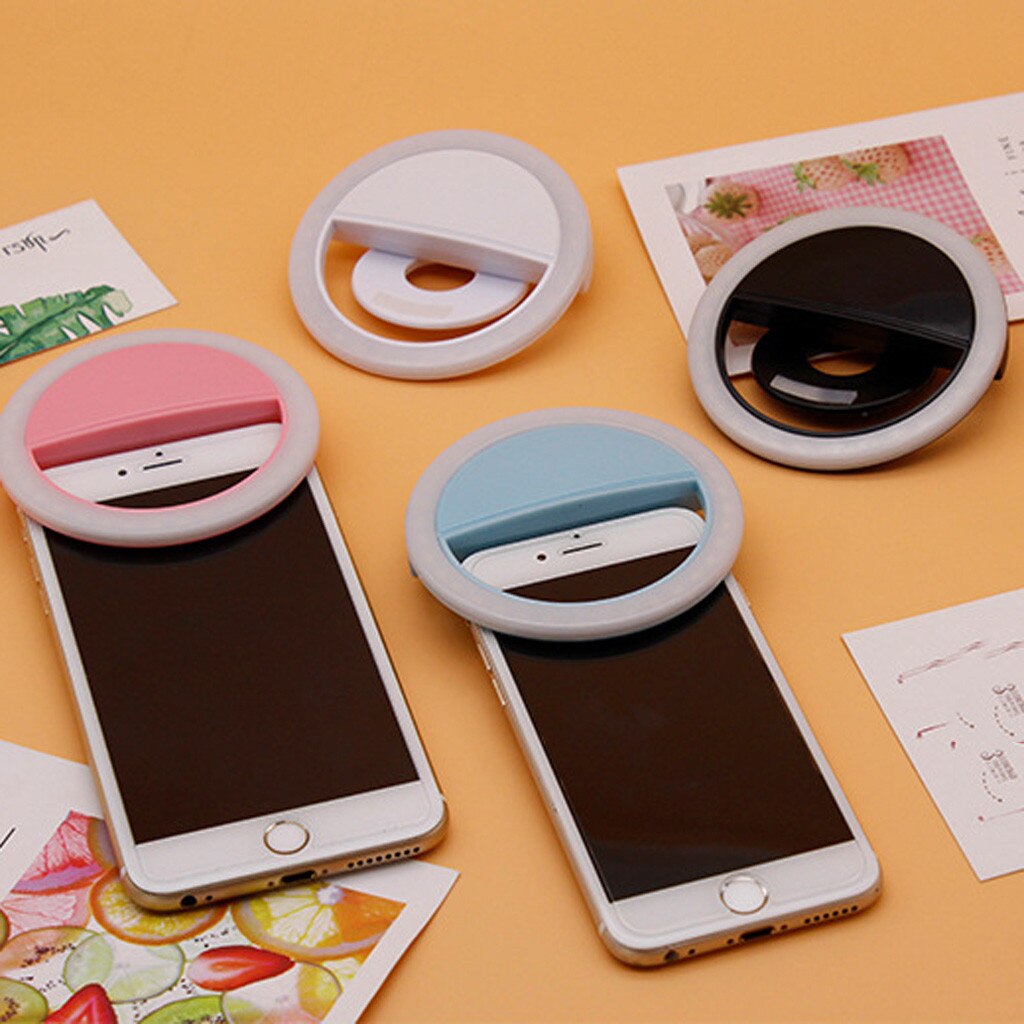 Camera lens Makeup Mirror Light Online Live Selfie Shot LED Flash Rechargeable Clip Mini Fill-in Light Makeup miroir spiegel