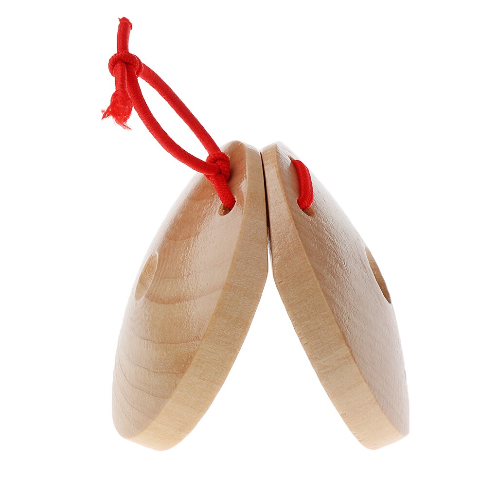 Une paire de castagnettes en bois percussions en bois Instrument de musique de Flamenco