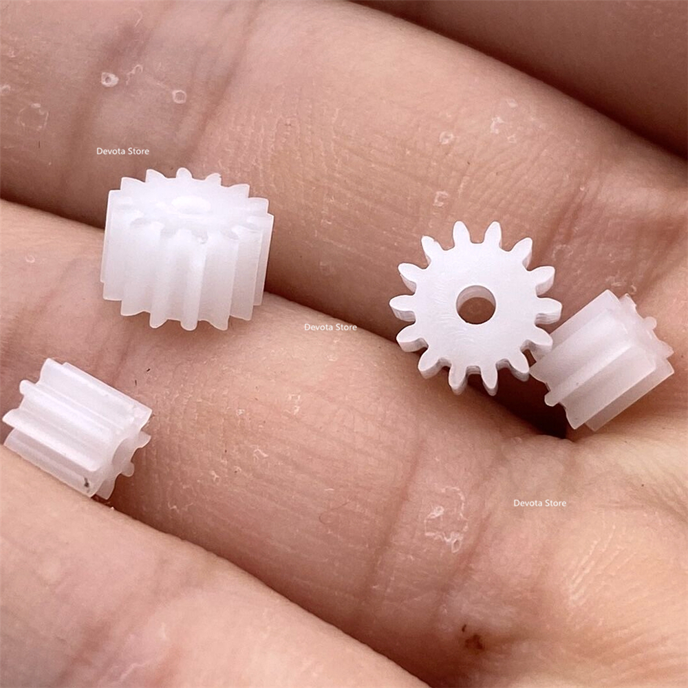 0.5m 8/9/10/11/12/13/14/15/18- tänders gör-det-själv-motor plastväxel 0.5/2/3mm- hålsdiameter