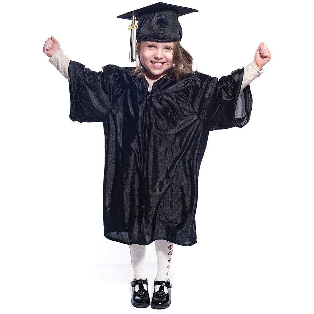 Kindergarten graduation Blazers student uniform class team uniform children Han robe + hat suit: Black / 36