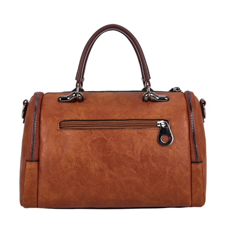Tassel Decor Dames schoudertas met grote capaciteit Mode Rits Crossbody Tas met afneembare riem Boston Handtas