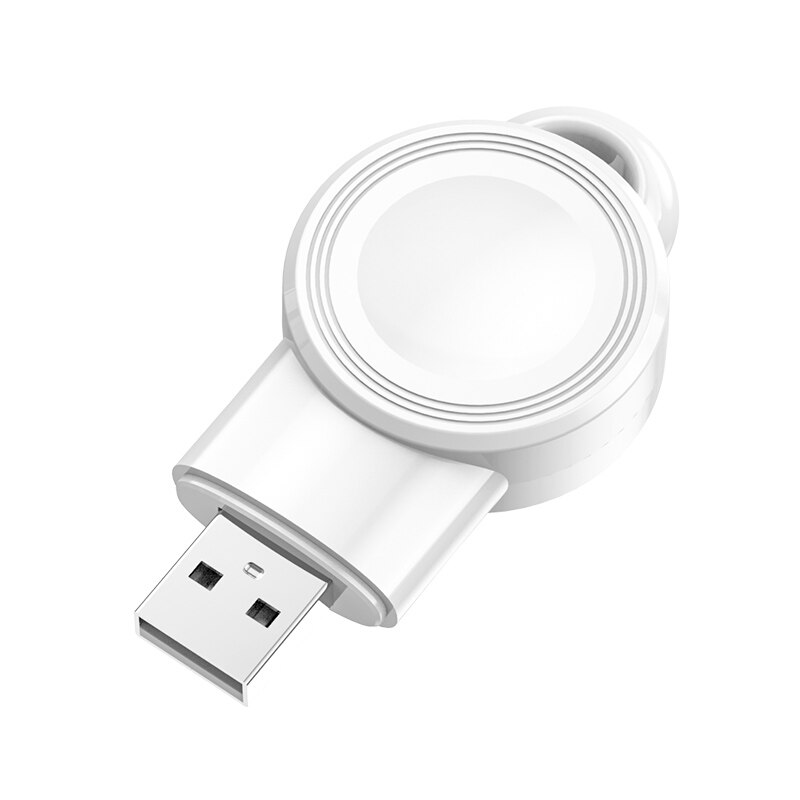 Bærbar trådløs lader for iwatch 6 se 5 4 ladestasjon usb lader kabel for apple watch series 6 se 5 4 3 2 1: Hvit