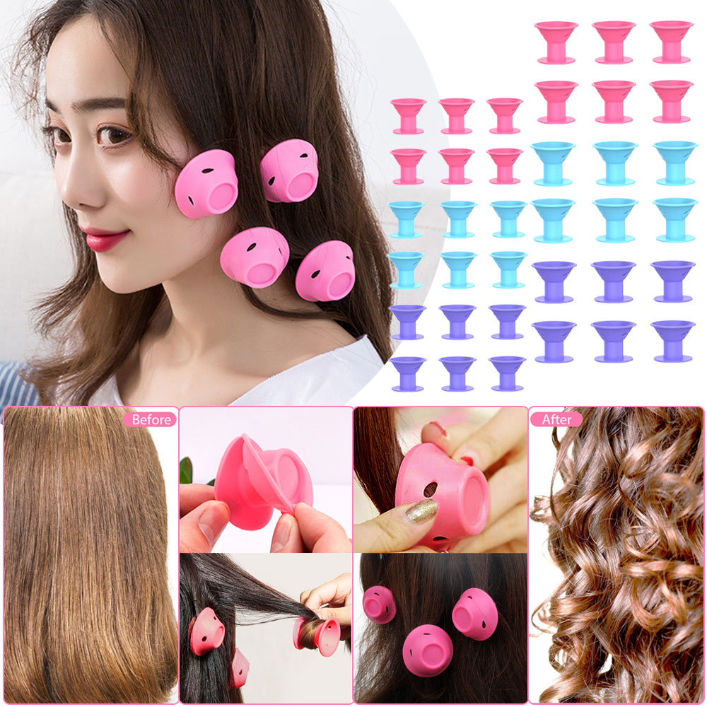 10 Pcs/Lot Hair Curlers Soft Sleep Pillow Hair Rollers Set Best Flexible Foam and Sponge Magic Hair Care DIY Hair Styling Tools