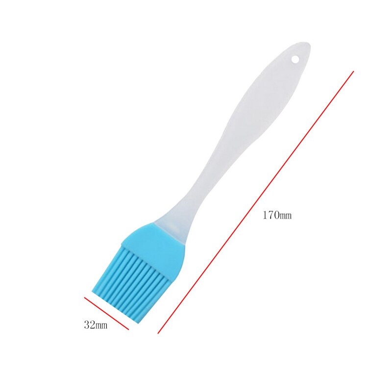 Siliconen Bbq Borstel Flexibele Zachte Olie Borstel Hittebestendig Basting Pastry Brush Keuken Grillen Marinat Bakken: light blue