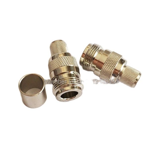 1Pc N Vrouwelijke Jack Rf Coax Converter Connector Crimp RG8,RG213,LMR400 Rechte Vernikkelde