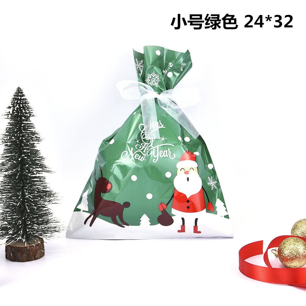 Christmas Sacks Drawstring Wrap Party Bag Storage Foil Bags Christmas Candy Bag: Q912