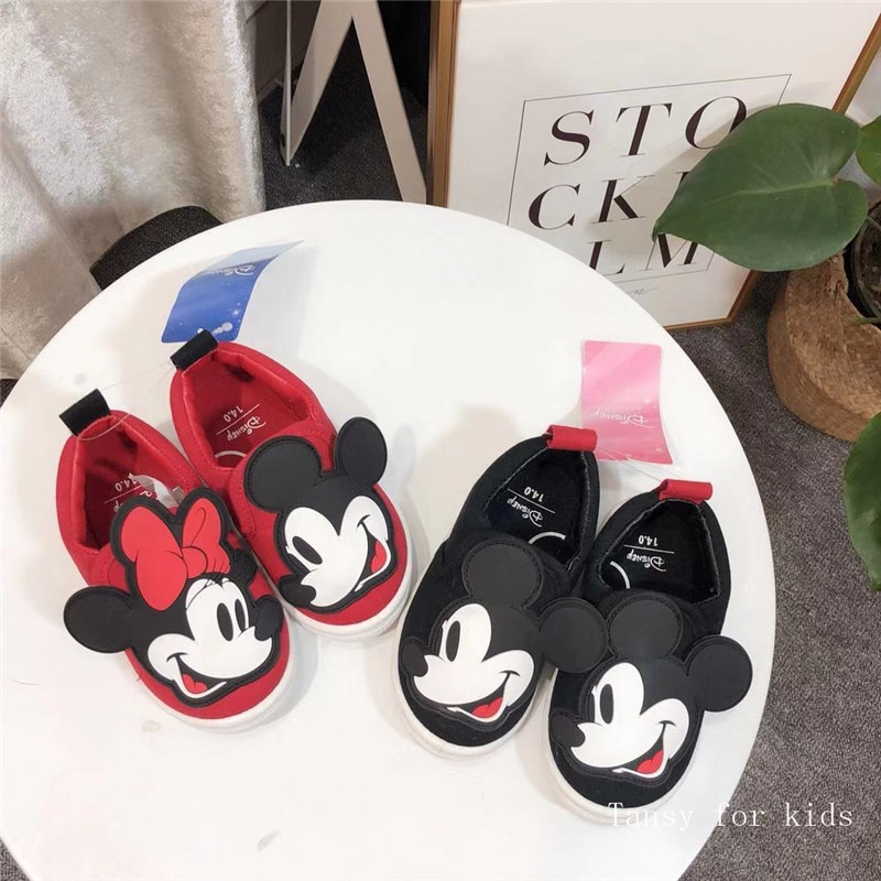 freundlicher Mickey Schuhe Minnie Schuhe Baby jungen und mädchen leinwand schuhe Kindergarten freundlicher ein Pedal schuhe freies