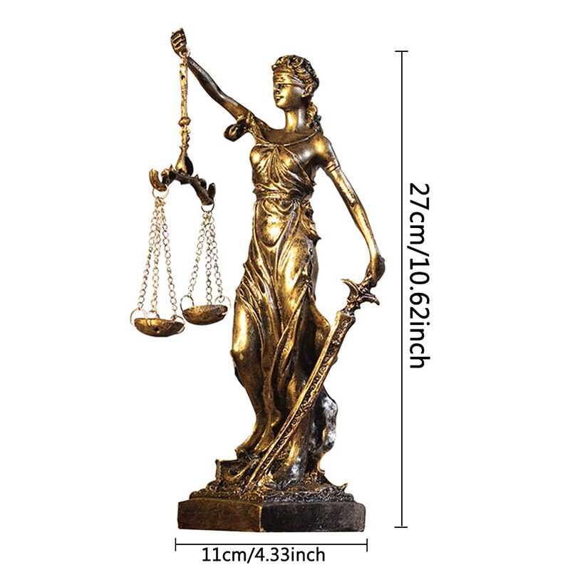 Deusa da justiça grega estátua/anjos justos resina escultura, pessoas ornamentos, acessórios de decoração para casa do vintage, artesanato de escritório