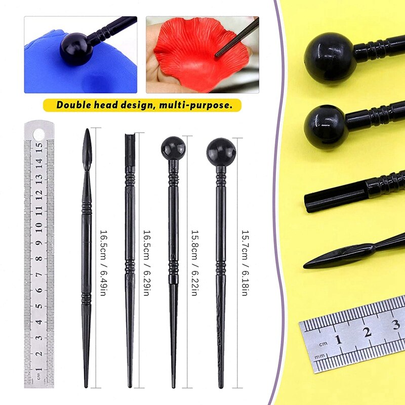 19Pcs Clay Sculpting Tools Kits, Pottery Tools,Plastic Clay Tools,For Making Modeling Clay Fondant Decoration,Clay