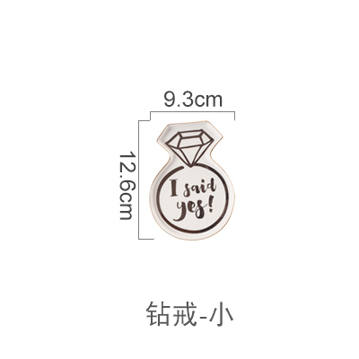 Petite assiette murale en céramique décorative pour boucles d'oreilles, rangement pour colliers et bijoux, bibelots plat mural, plateau de vanité, de mariage: Yes Ring