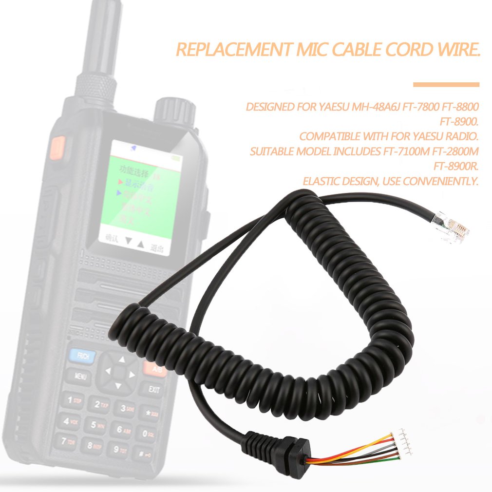 Câble De Micro De Remplacement Yaesu T9206534 – Compatible MH-48A6J, Compact