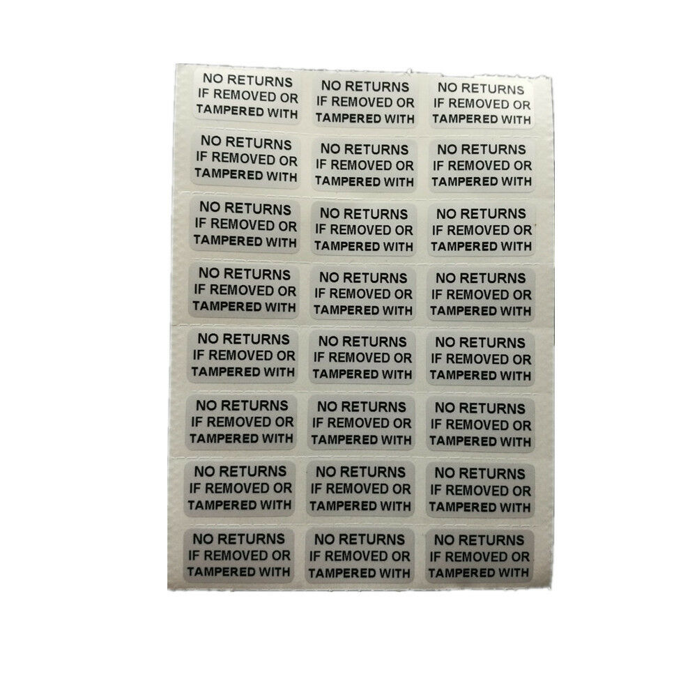 1200PCS Warranty Sticker No Return If Removed Or Tempered With Security Seal Tamper Proof Sticker 0.78x0.39" 20mmx10mm