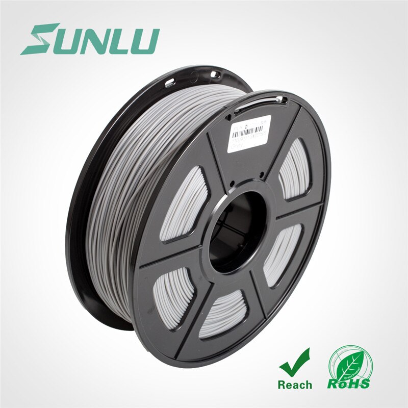 SUNLU PLA Filament 1.75mm 1KG With Spool Plastic PLA 3D Printer Filament Good Toughness Materials: PLA-GREY