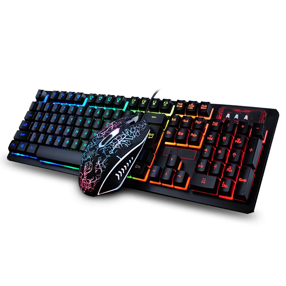 Mechanical Keyboard Gaming Keyboard Mouse Set PC Laptop Wired Keyboard And Mouse SetBacklit LED Illuminated Gaming Keyboard