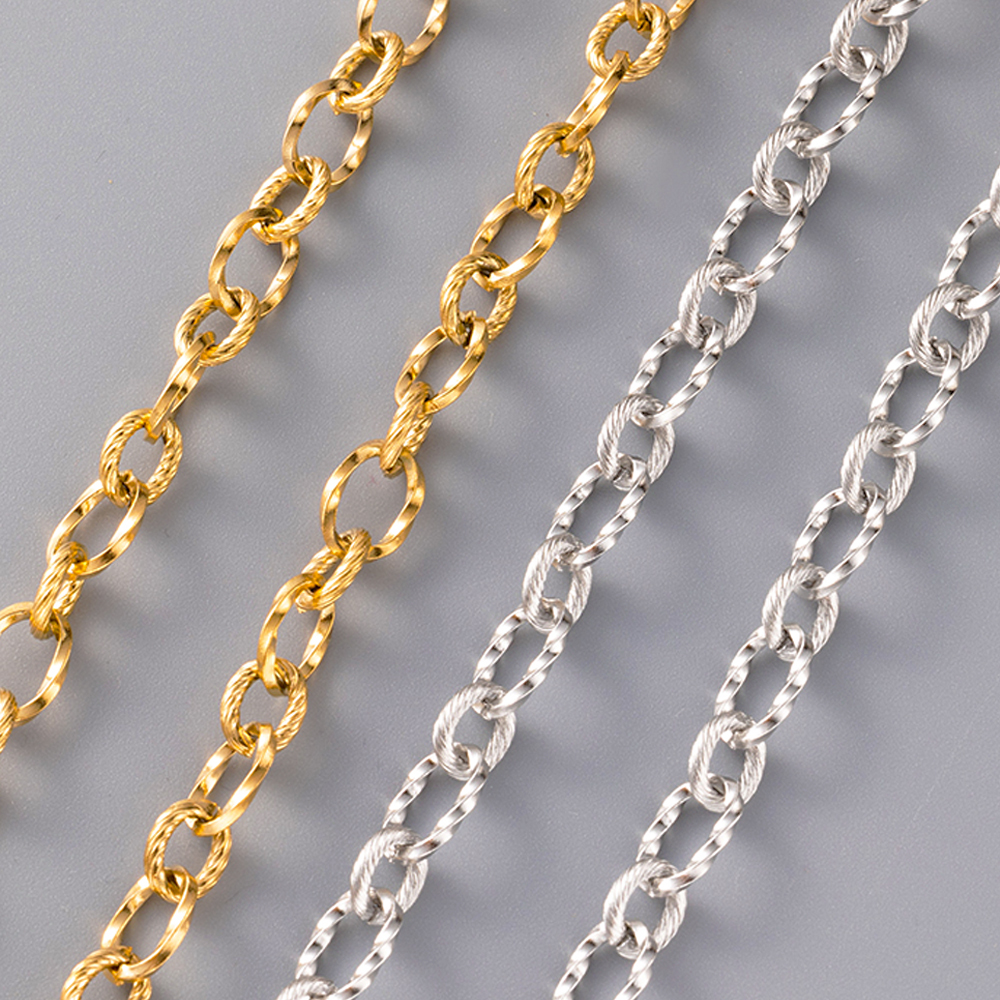 Pulseras de cadena de Cable de acero inoxidable de 1 metro para collares hechos a mano DIY, suministros de joyería, accesorios, componentes artesanales