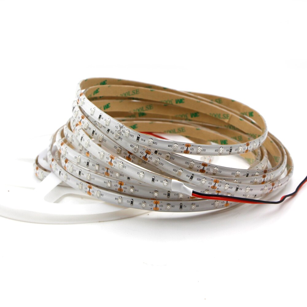 1 m 5 m led strip licht 600nm True Oranje geen Amber Geel waterdichte 3528 SMD 60 leds/m 120 leds/m kerst string tape lamp DC 12 v