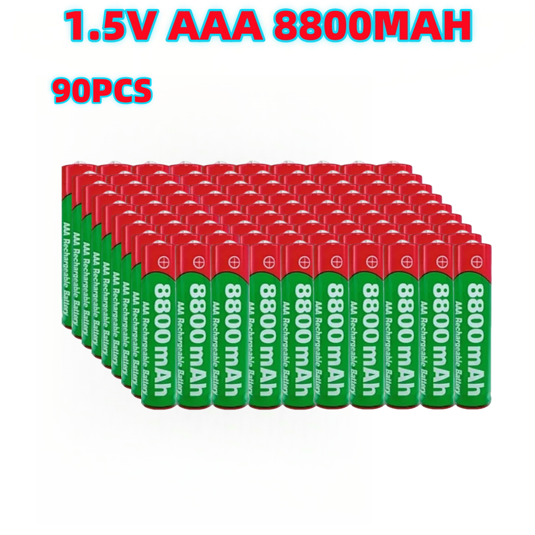 8800mAh Oplaadbare Batterij AAA Alkaliteit Batterij 1.5 V AAA Batterij voor Klokken Muizen Computers Speelgoed enzovoort: Army Green