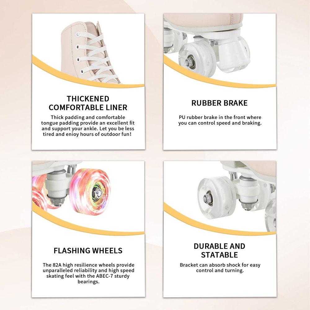 2024 blinkende Rollschuhe für Damen, zweireihig, Quad-Skate-Schuhe, für Erwachsene, Outdoor, Indoor, Skating-Training, Turnschuhe mit 4 Rädern