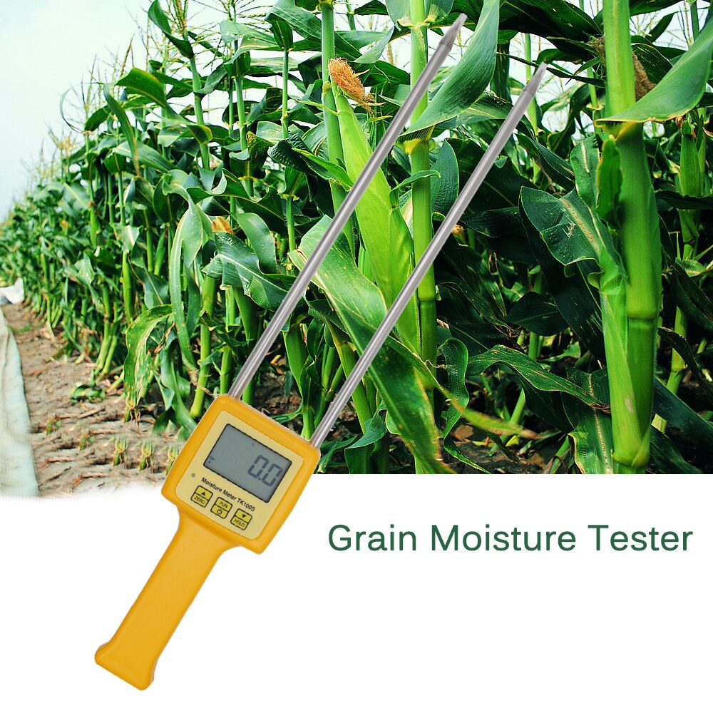 TK100S dijital tahıl nem test cihazı mısır su nem ölçer çekirdeği nem ölçer buğday pirinç nem analizörü çeltik higrometre