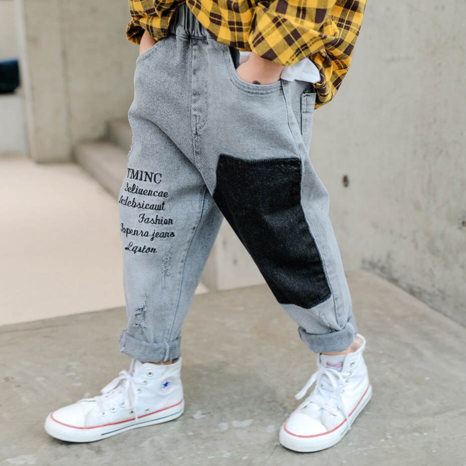 Big Boys Jeans Letter Kids Jeans Boys Autumn Kid's Jeans Casual Style Patchwork Children's Clothing: 11
