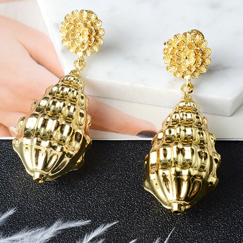 Zonnige sieraden klassieke sieraden voor vrouwen grote oorbellen romantisch voor bruiloft feest jubileum trendy oorbellen: Default Title
