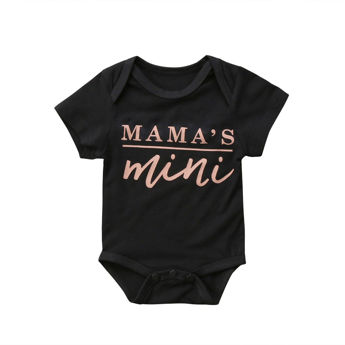 Citgeett nyfødt baby drenge pige mama far mini babygrows bodysuit jumpsuit sort sommer afslappet tøj outfits ss: Mor / 12m