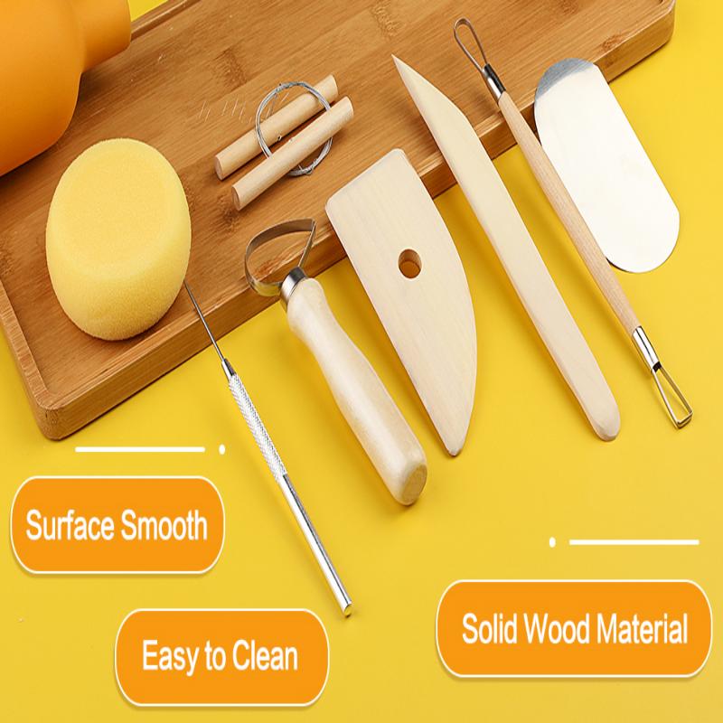 8p diy ferramentas de modelagem de argila ferramentas de cerâmica e cerâmica cortador de argila de polímero kit completo ferramentas de escultura suprimentos criação de arte