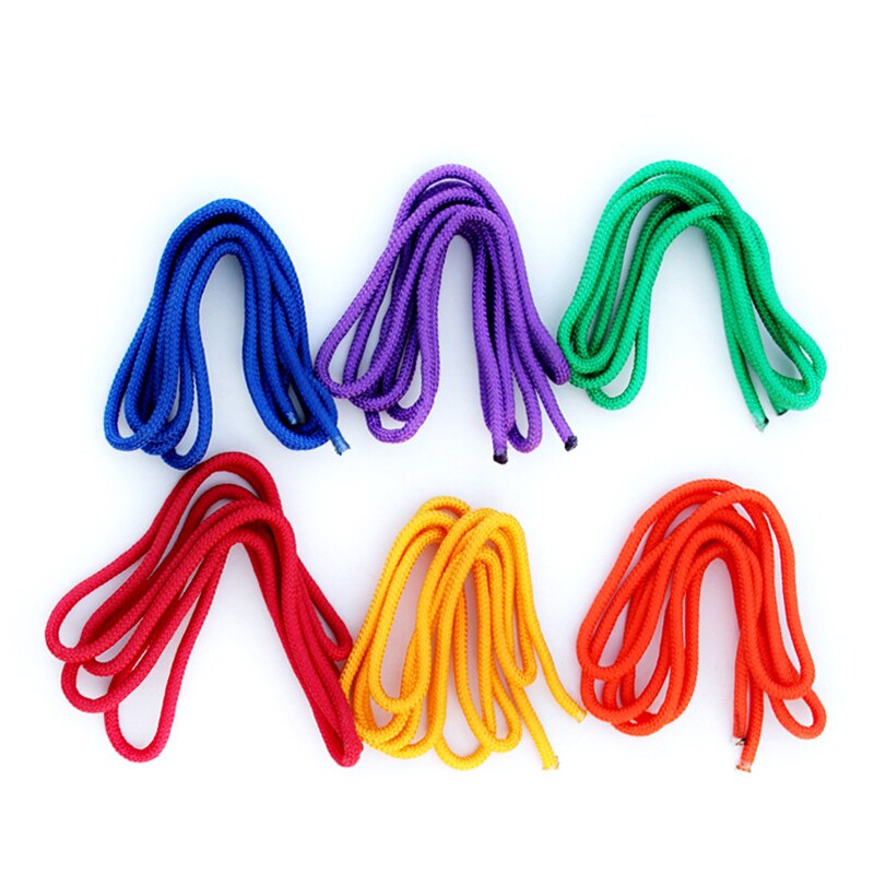 Corde de gymnastique rythmique couleur arc-en-ciel, solide, pour compétition, entraînement artistique, outils de Sport professionnels