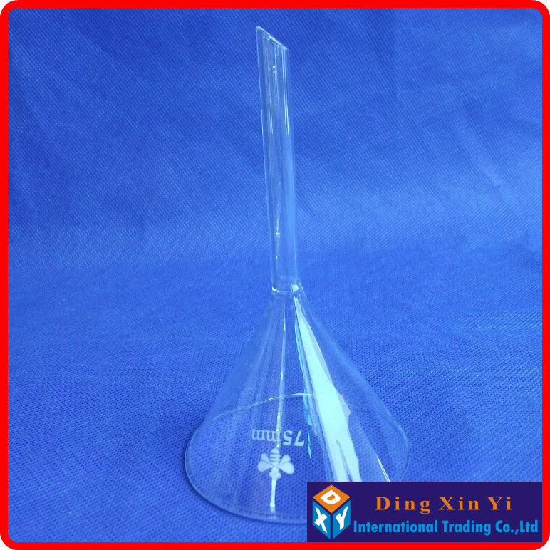 (8 pieces/lot) 75mm funnel,Laboratory glass triangle funnel,Diameter of 75 mm