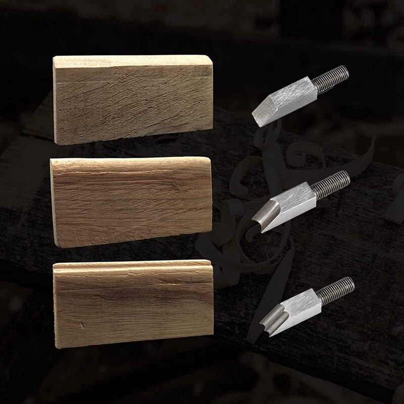 Chamfer Plane with 3 Cutter Heads,Woodworking Hand Planer for Quick Edge Planing and Radian Corner Plane Trimming.