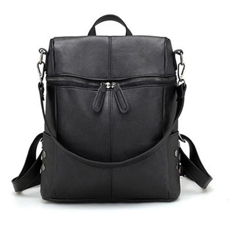 Backpack Women Backpack Nylon Backbag Mochilas Female Rucksack Travel Shoulder Backbags Mujer Mochila Storage Bag: Black