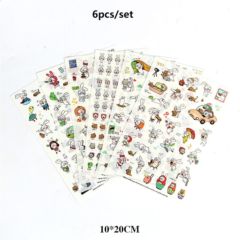 6 teile/satz Nette Katze Haustiere Tiere Lesezeichen Aufkleber Pvc Karikatur Aufkleber Tagebuch Aufkleber Sammelalbum Dekoration Aufkleber Schreibwaren: 148