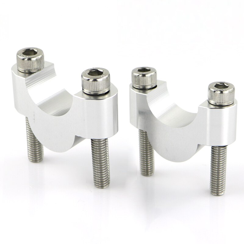 Elevador de barra ancha para motocicleta, montaje de manillar de 22mm y 7/8 pulgadas para Yamaha FZ1, FZ6, FZ16, FZ8, Fazer, MT-25, XJ, 6, TDM, 850, 900, XJR, 400: Silver Riser 20mm