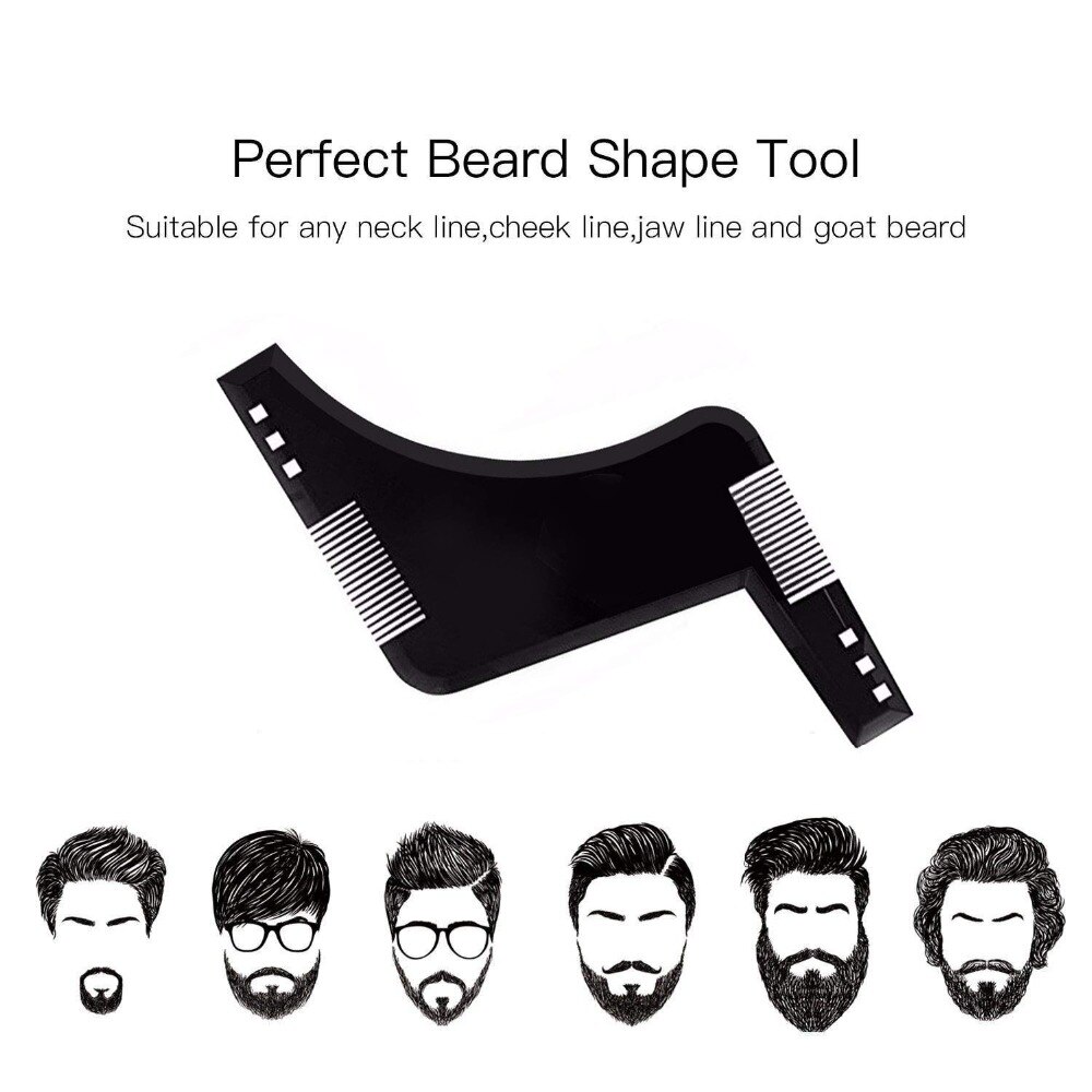 Beard Styling Template Stencil Beard Comb for Men Lightweight and Flexible Fits All-In-One Tool Beard Shaping Tool