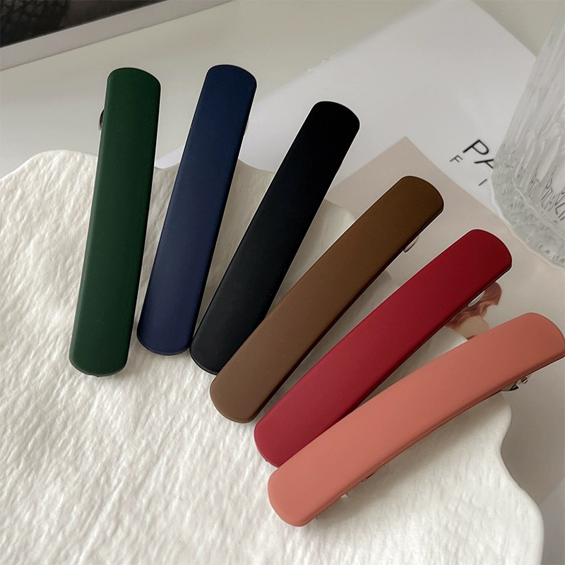 Pinza para el pelo con forma de barra sólida Simple para mujer, pasador acrílico de Color mate, pasador geométrico para el pelo, accesorios elegantes para el cabello