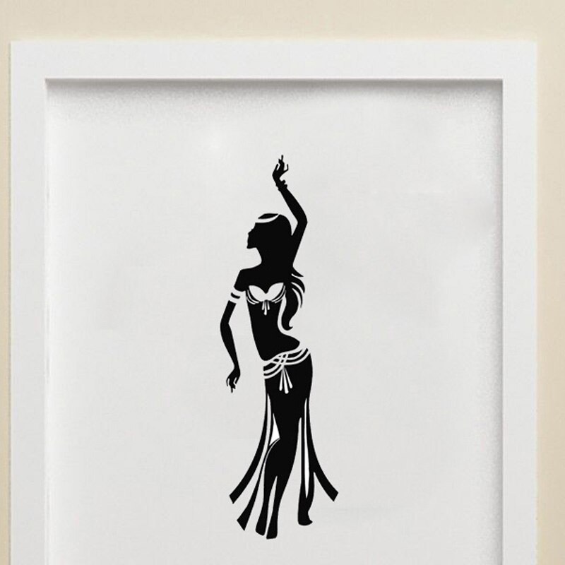 Belly Dance Classroom Door Stickers Female Dressing Room Bathroom Stickers 2WS0057
