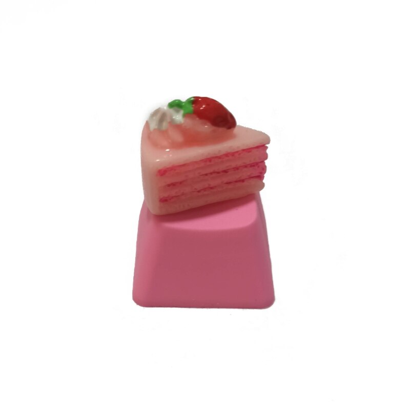 1pc diy pbt-toetskappen roze schattige taart-ijsjes voor mechanische toetsenborden  r4 hoogte 35ea: C